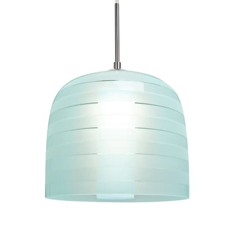 Besa Lighting Mitzi 10 Cord Pendant, Cyan, Satin Nickel Finish, 1x40W Incandescent 1JT-MITZI10CY-SN
